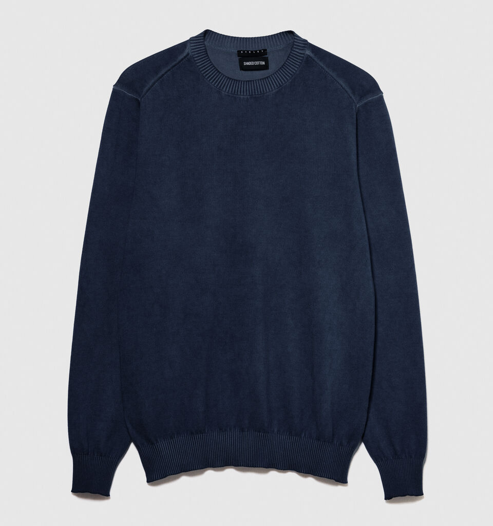 Ombre sweater - men's crew neck sweaters - Dark Blue | Sisley image number 6